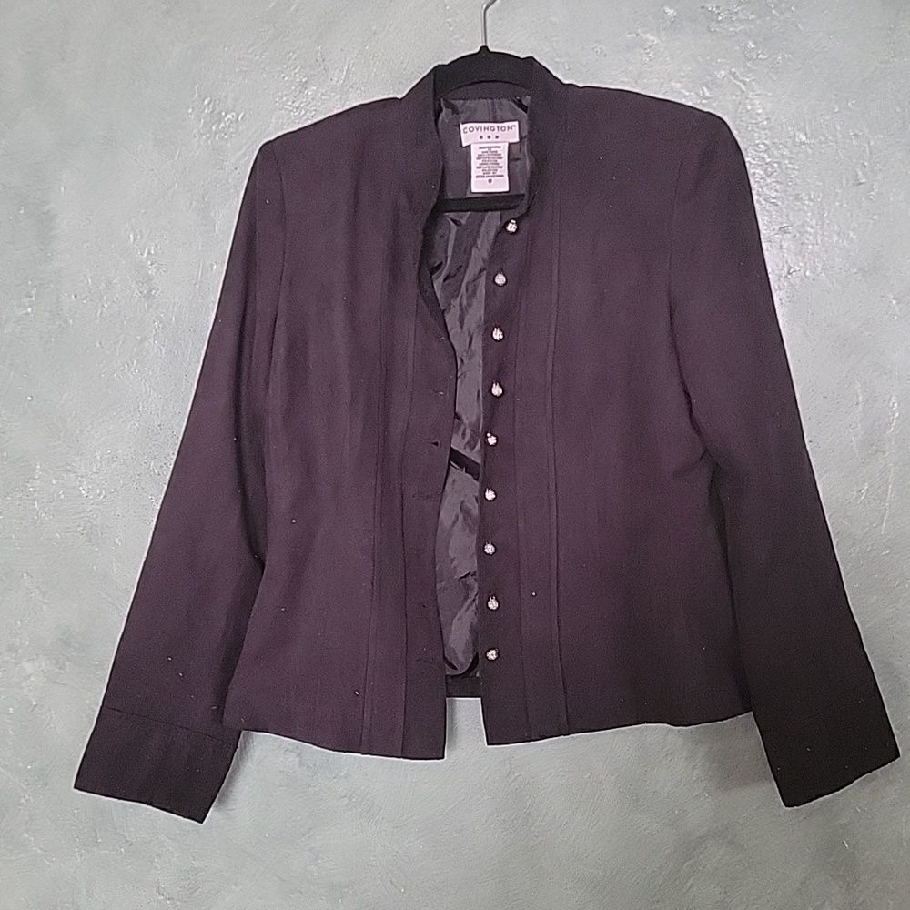 Vintage suede jacket with decorative buttons